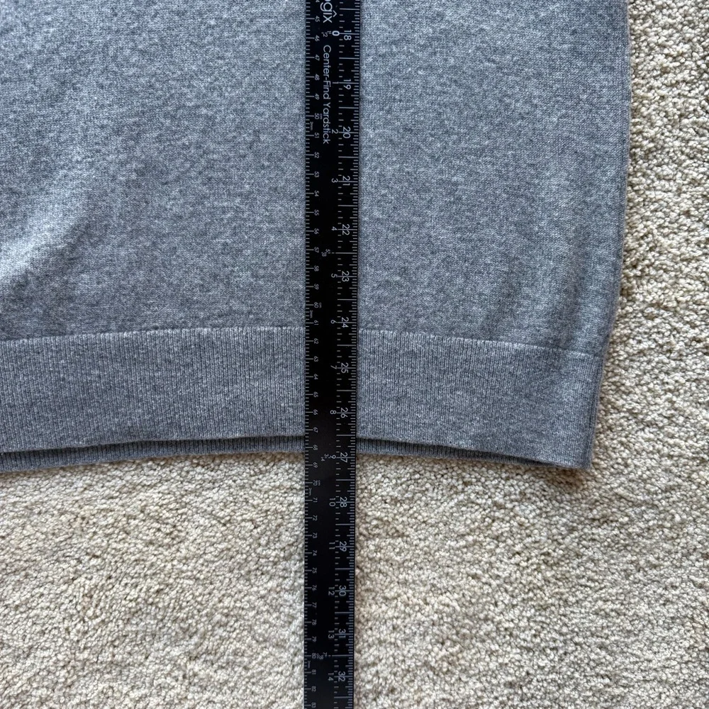 Magaschoni Man Cashmere Quarter Zip Sweater Gray Size L